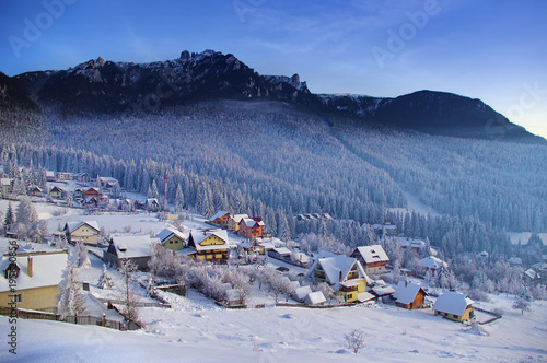 Fototapeta Naklejka Na Ścianę i Meble -  mountain resort in Romanian Carpathians. Durau