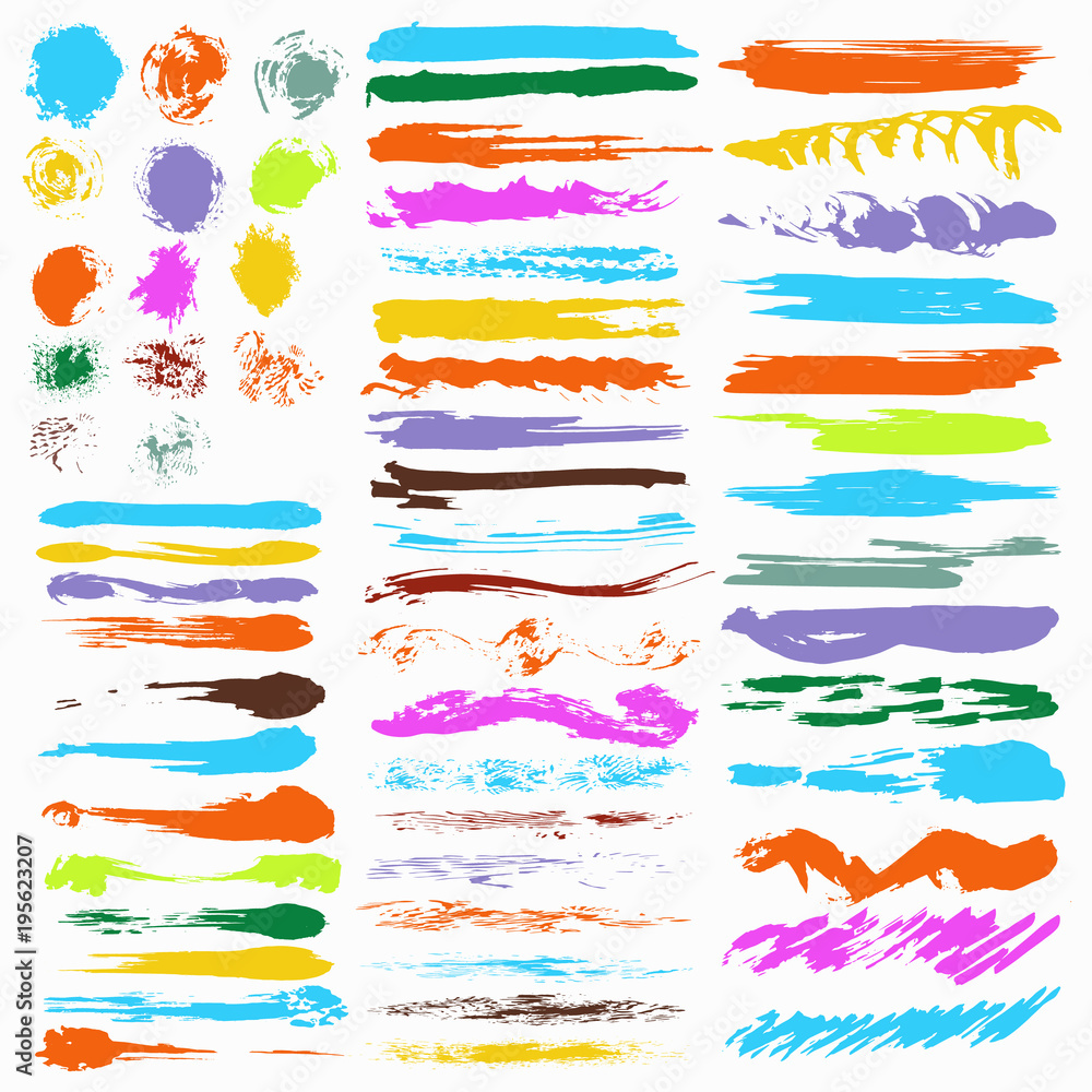 a collection of ink lines stains and blots qualitative vector illustration for your design