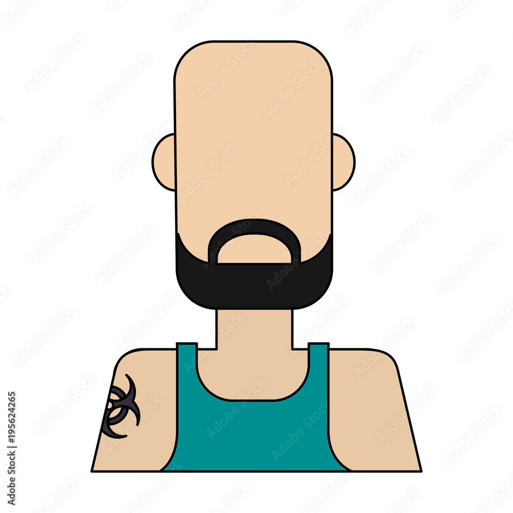Man faceless avatar vector illustration graphic design