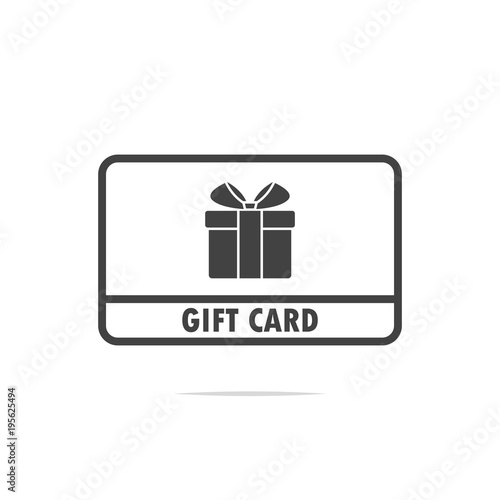 Gift card line icon vector