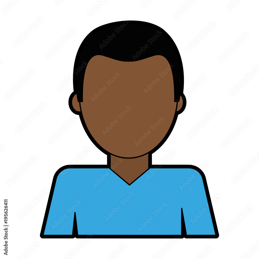 Man faceless avatar vector illustration graphic design