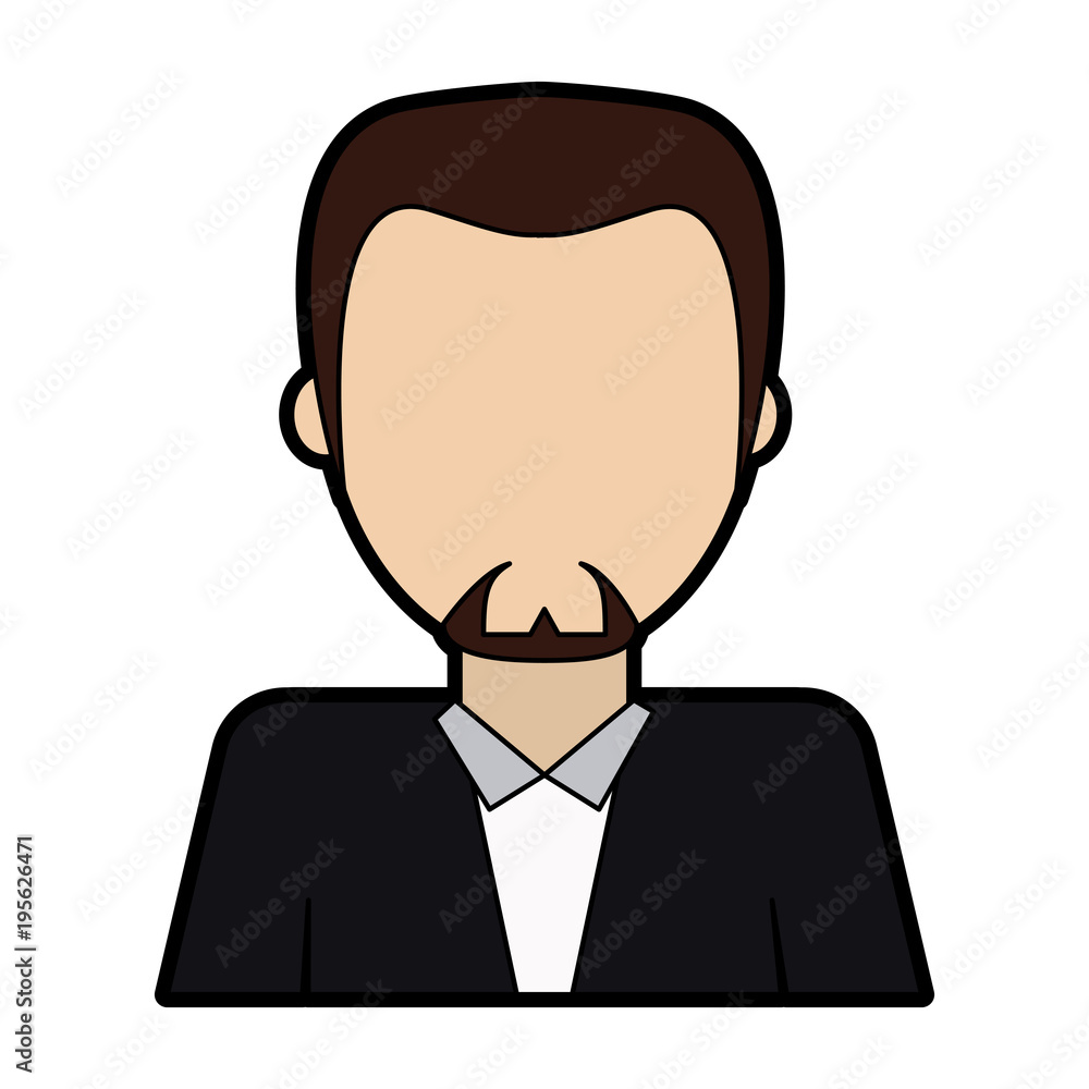 Businessman faceles profile vector illustration graphic design Businessman faceles profile vector illustration graphic design
