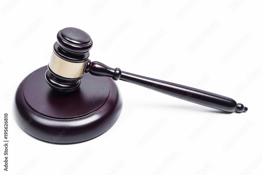 the Hammer Judge on white background. the Hammer Judge on white background.
