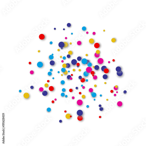Festive Circular Colorful Confetti Background