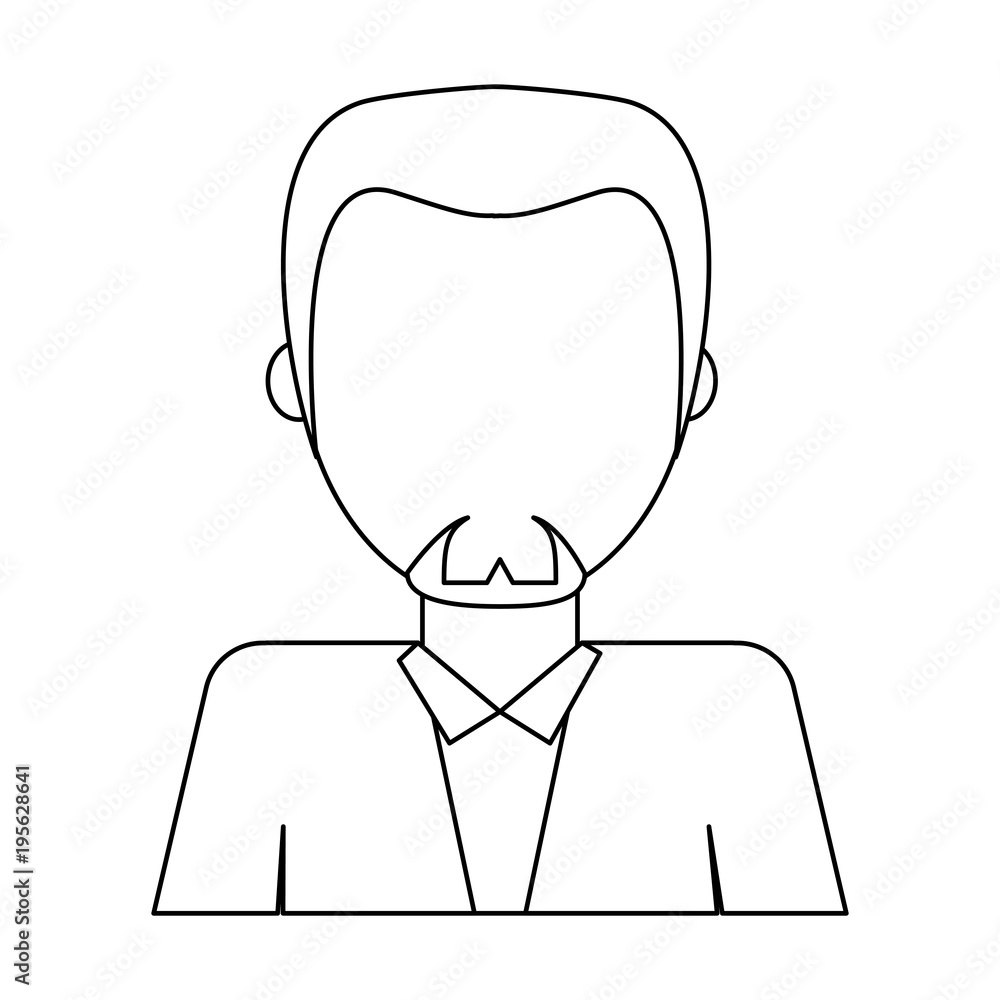 Businessman faceles profile vector illustration graphic design Businessman faceles profile vector illustration graphic design
