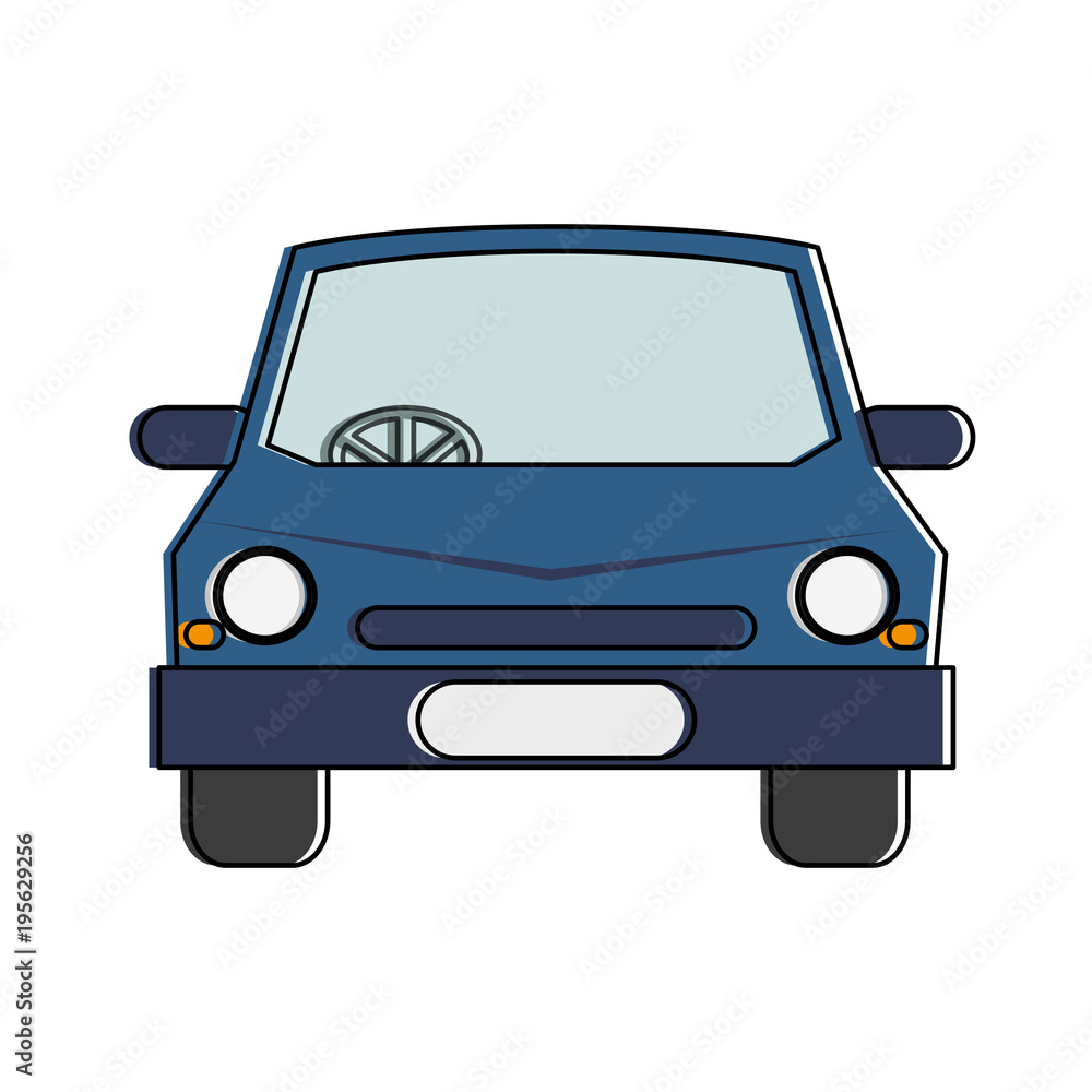 Car vehicle frontview vector illustration graphic design