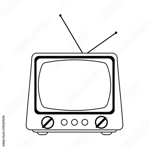 Old television symbol vector illustration graphic design