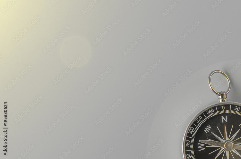 compass isolated on gray background