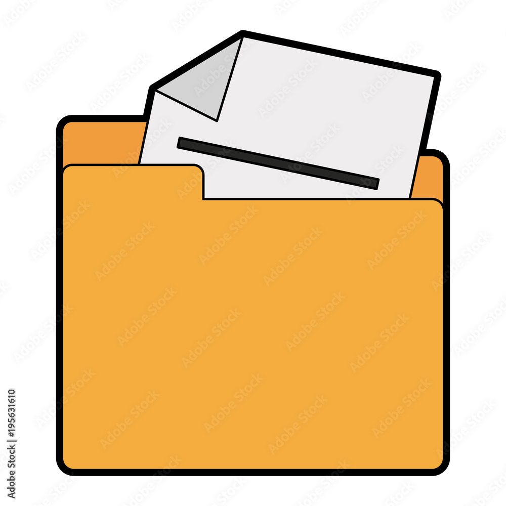 Folder with sheet vector illustration graphic design Folder with sheet vector illustration graphic design