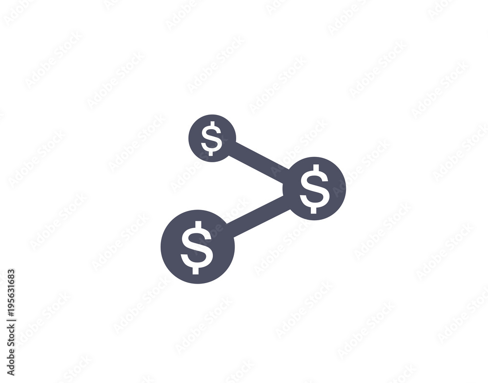 Money network sharing icon Money network sharing icon