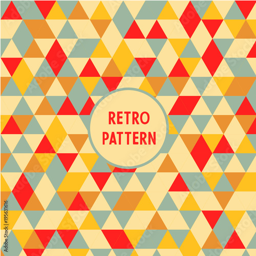 Retro triangle pattern. Geometric abstract texture.