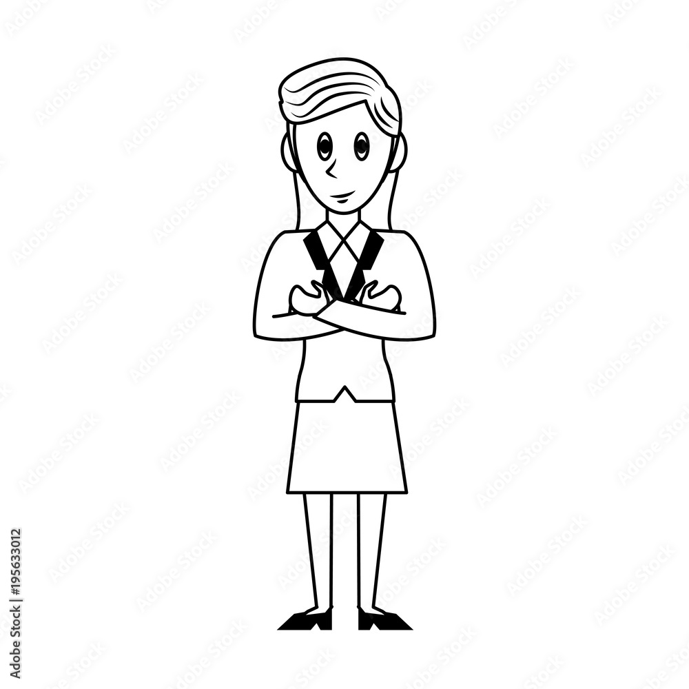 Business woman cartoon vector illustration graphic design