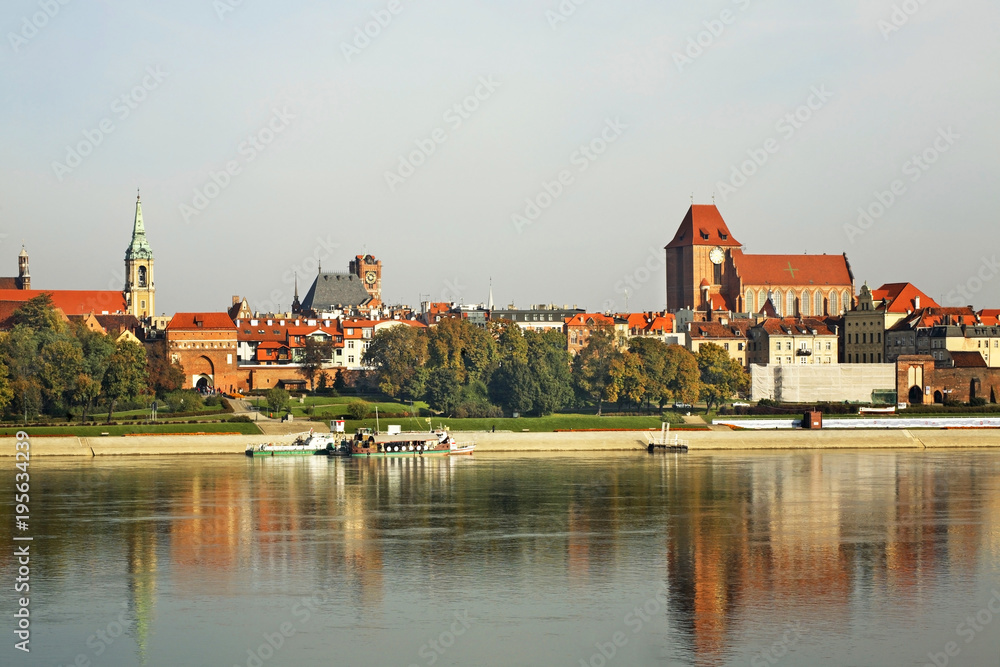Panoramic view of Torun.  Poland