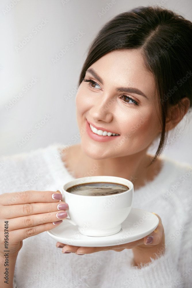 Beautiful Woman With Cup Of Coffee. Beautiful Woman With Cup Of Coffee.