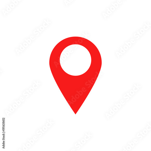 Map pointer icon. GPS location symbol. Vector illustration