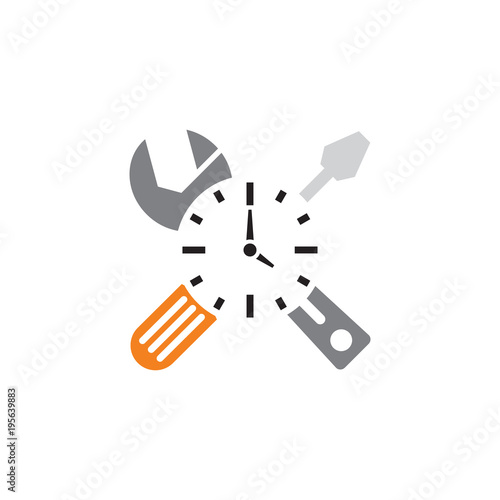 Watch Repair Logo Icon Design