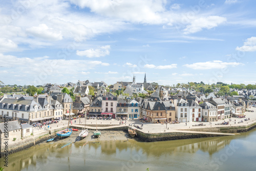 vue d'Auray et du port de Saint Goustan, Morbihan, Bretagne, France