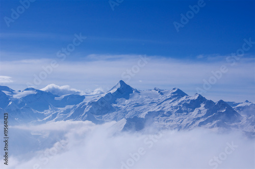 Grossglockner peak in winter Austria top