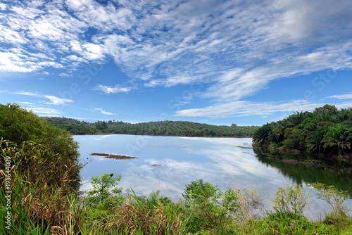 beautiful natural scene at Tembak, Kenyir Lake, Terengganu, Malaysia