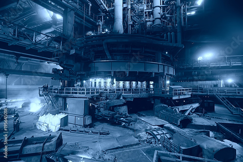 metallurgical production, manufacturing premises, workshop at the plant, blast furnace, heavy industry, engineering, steelmaking