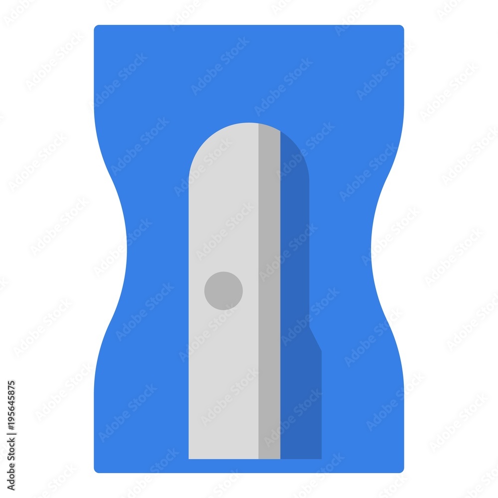 Pencil sharpener icon, flat style Pencil sharpener icon, flat style