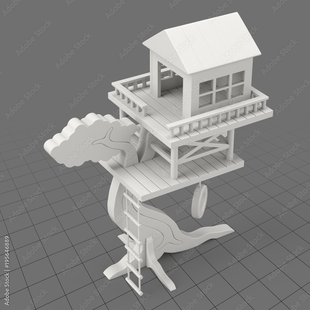 Treehouse Stock 3D asset | Adobe Stock