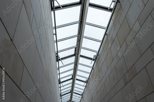 The windows on a ceiling of modern building