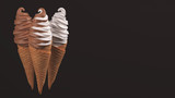 Ice Cream Soft Serve Vanilla Chocolate Twist