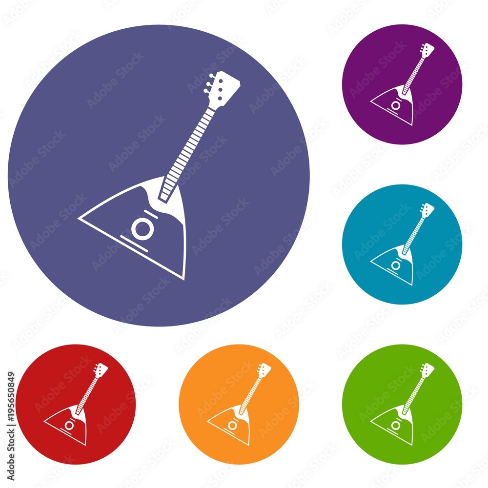 Balalaika icons set Balalaika icons set