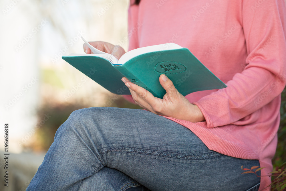 Obraz premium Portrait of a woman reading.