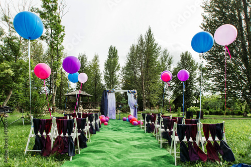 Open air decorated area photo
