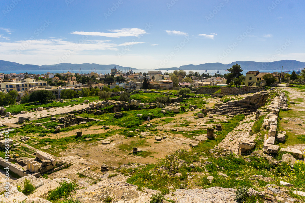 Archaeological site of Eleusis (Eleusina). The Telesterion was built in the Mycenaean period as a home for Demeter. Later on, it became the hall in which events dedicated to Demeter and Persephone