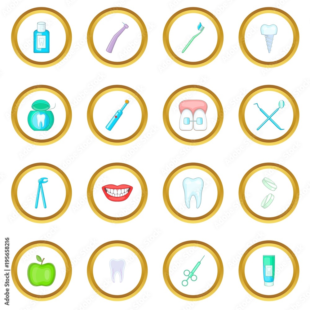 Dentist icons circle Dentist icons circle