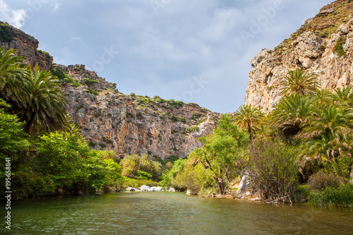 Beautiful summer landscape of the Kourtaliotis river
