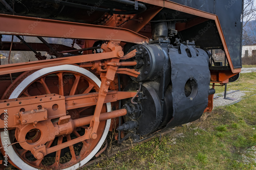 Steam engine close up 