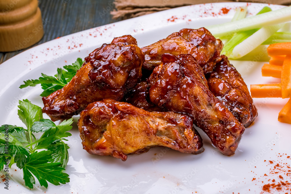 chicken wings in barbecue sauce chicken wings in barbecue sauce