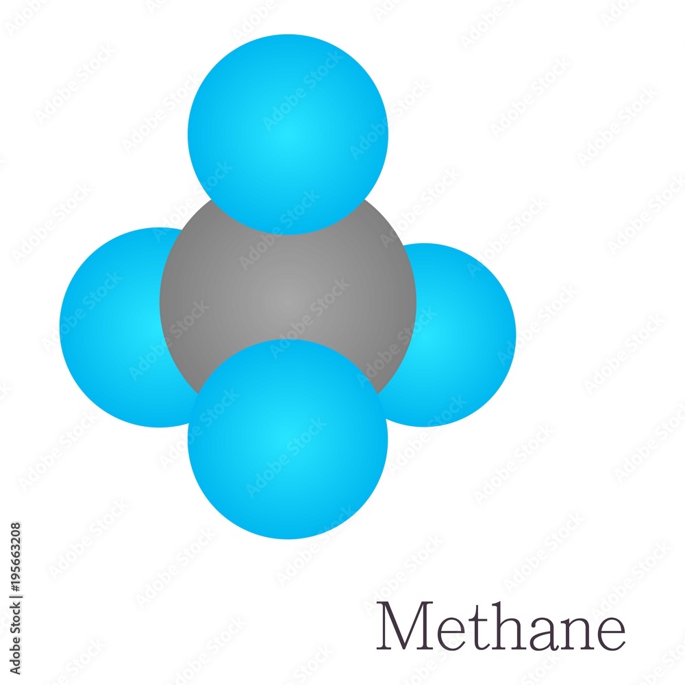 Methane 3D molecule chemical science Methane 3D molecule chemical science