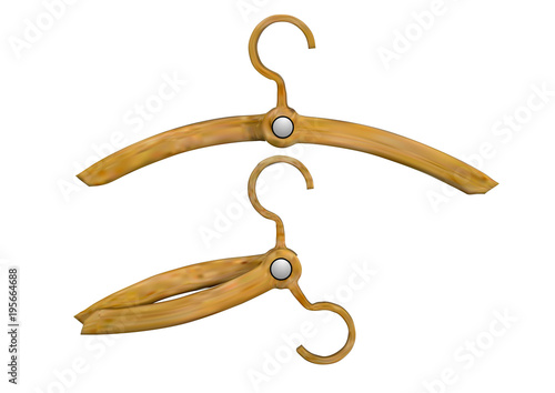 folding hangers isolated