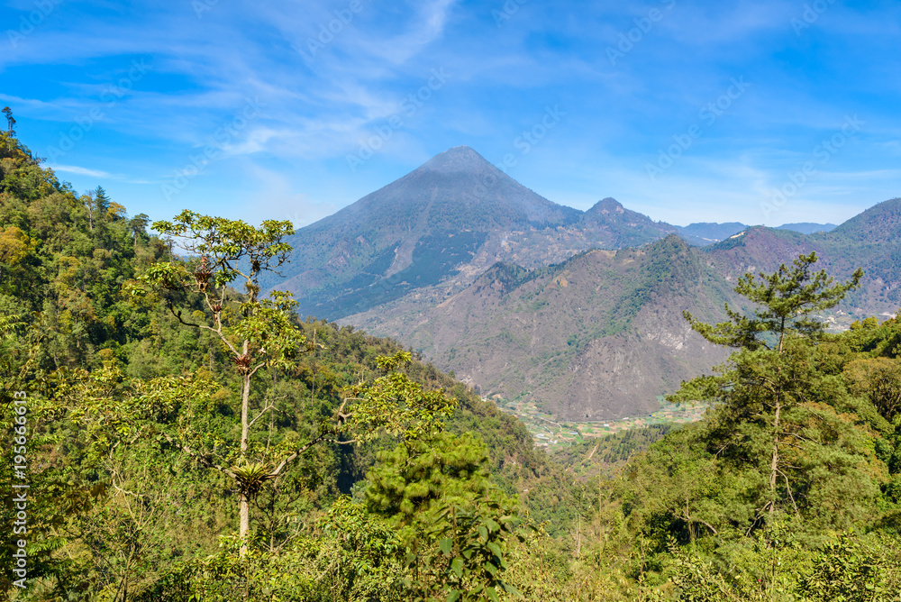 Santa Maria Volcano - Active Volcanoes in the highlands of Guatemala, close to the city of Quetzaltenango - Xela, Guatemala