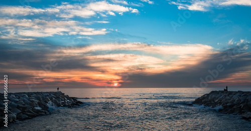 Sunset at the Jetty in Carlsbad California