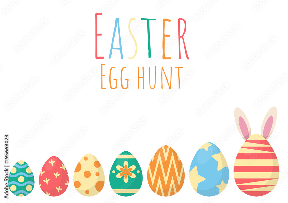happy easter greeting card with bunny easter and easter egg, happy easter, vector illustration happy easter greeting card with bunny easter and easter egg, happy easter, vector illustration