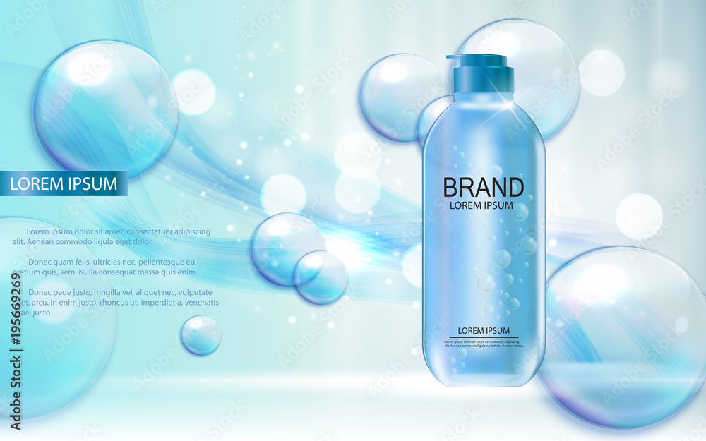Design Cosmetics Product Template for Ads or Magazine Background. 3D Realistic Vector Iillustration Design Cosmetics Product Template for Ads or Magazine Background. 3D Realistic Vector Iillustration