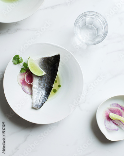 Steamed bronzini photo