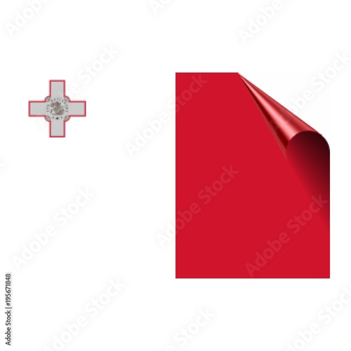 flag, malta, malta flag and national icon