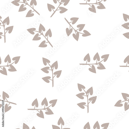Seamless pattern of floral motif, doodles.