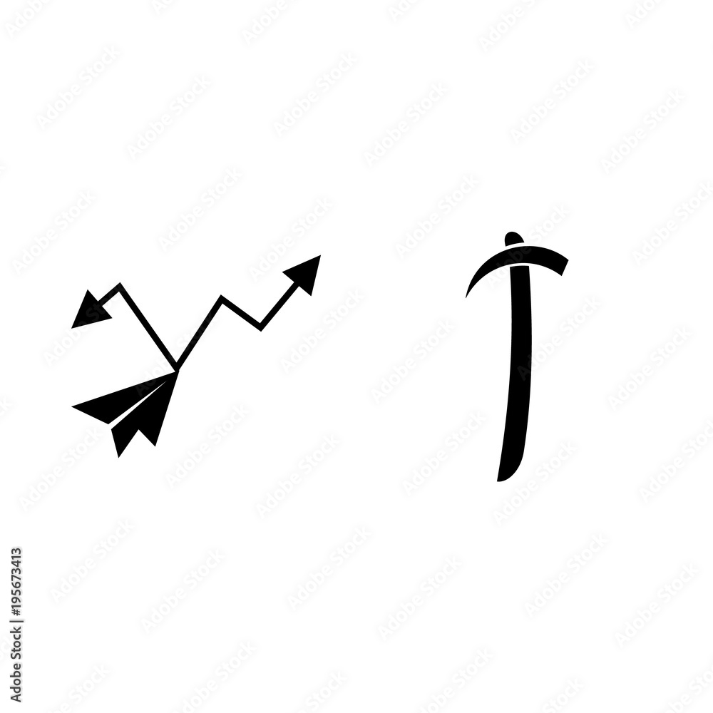 icon Instruments And Tools with grunge, craft, graphic, tracking and industrial