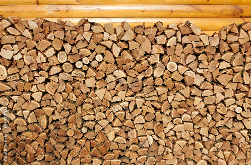 Background of dry firewood