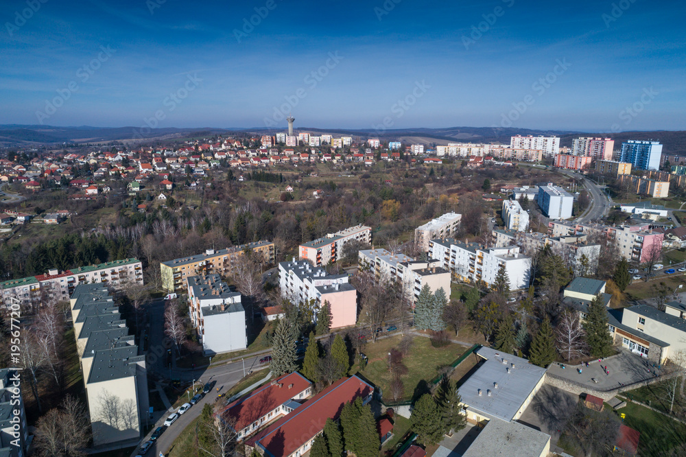 Fototapeta premium block houses in Komlo hungary