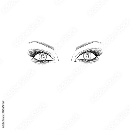 Vector illustration of beautiful woman eyes, occhi di donna vettoriali 