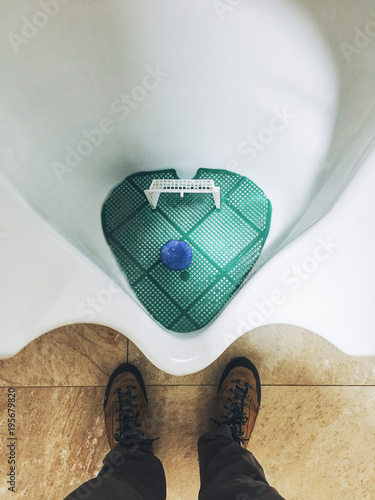 Soccer Goal Urinal Game